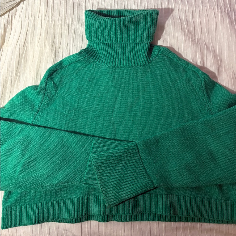 Zara Green Turtleneck Sweater